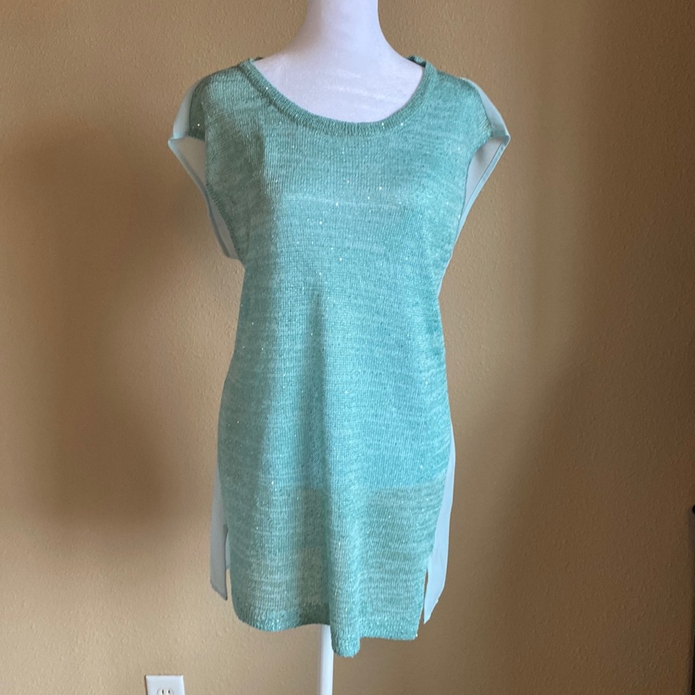 Light turquoise blouse